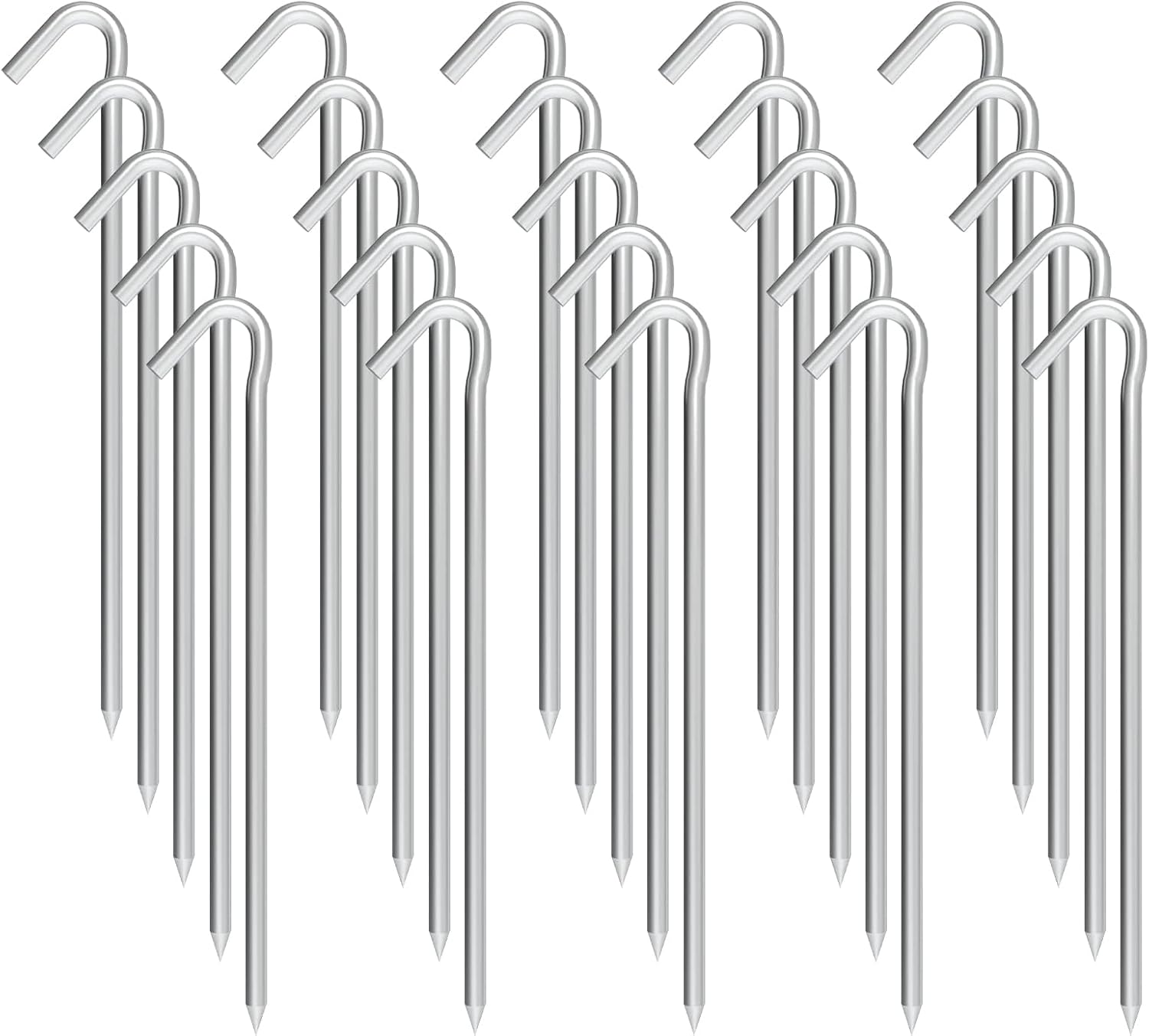 metal tent pegs OK5STAR Tent Stakes 9 Inch, Tent Stakes Metal, Heavy Duty Tarp Camping Stakes, Metal Stakes for Inflatables Outdoor Decorations, 8 Pack