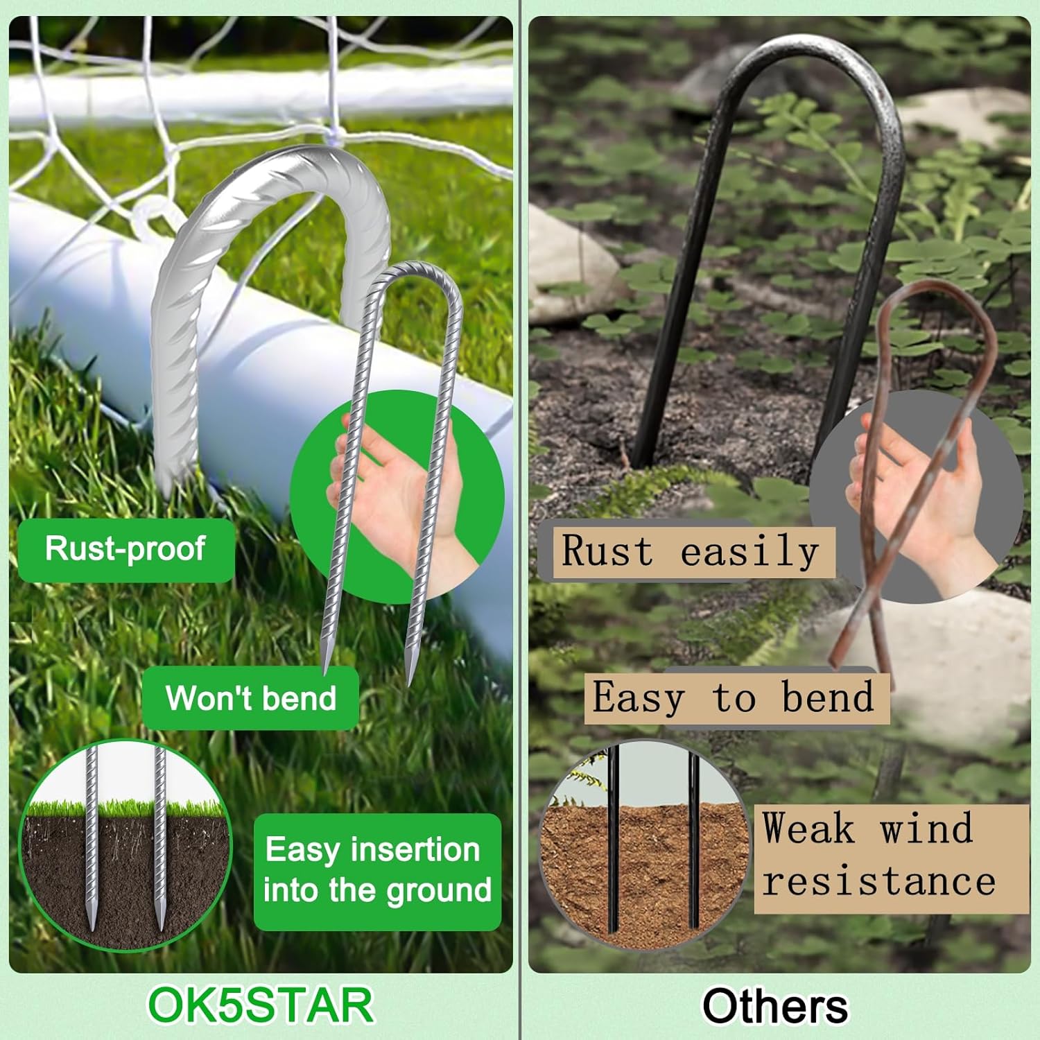 U Shaped-Rebar Stakes