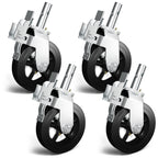 OK5STAR 8 Inch Scaffolding Wheels, Scaffold Caster with Dual Locking Brakes
