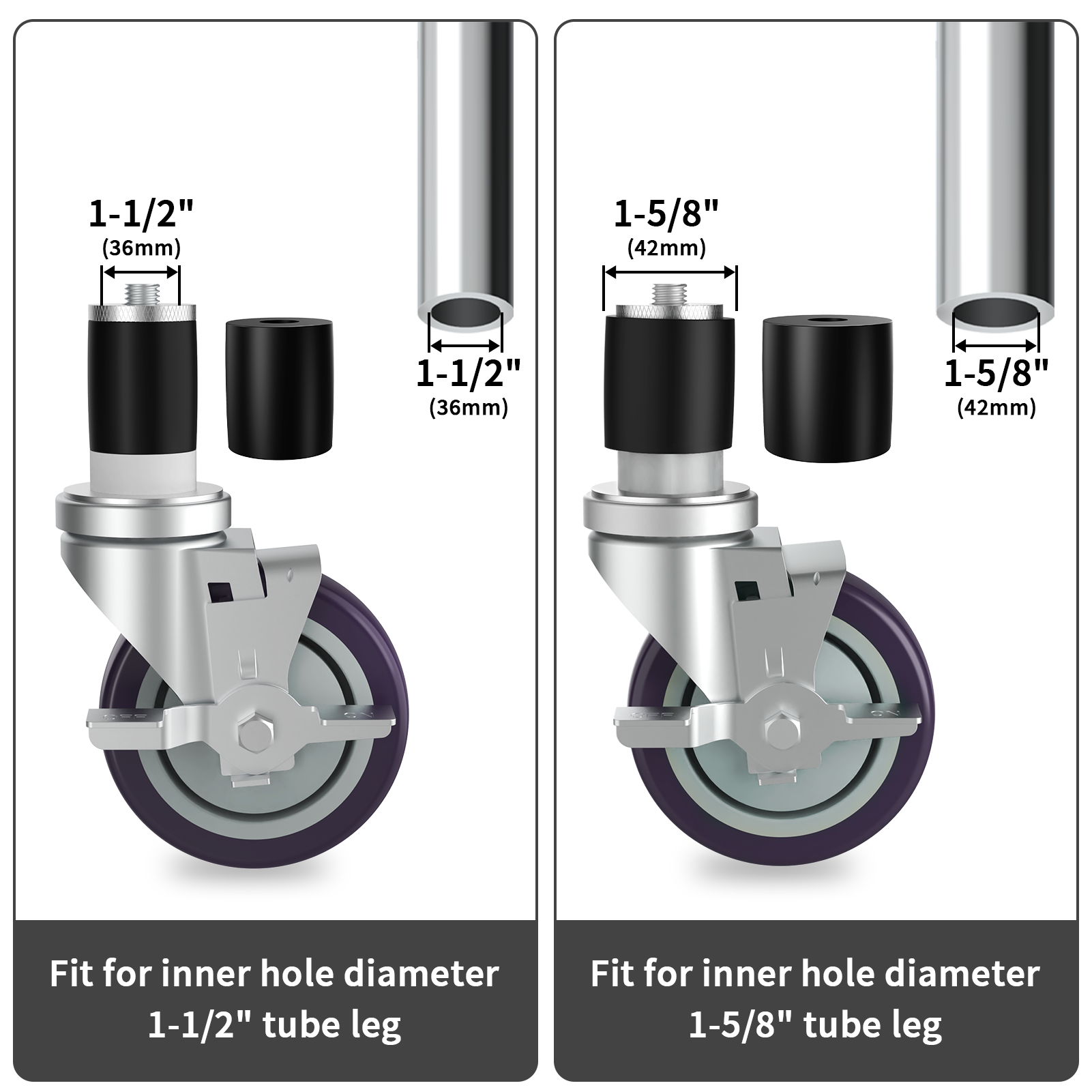 OK5STAR 4 inch Prep Table Casters