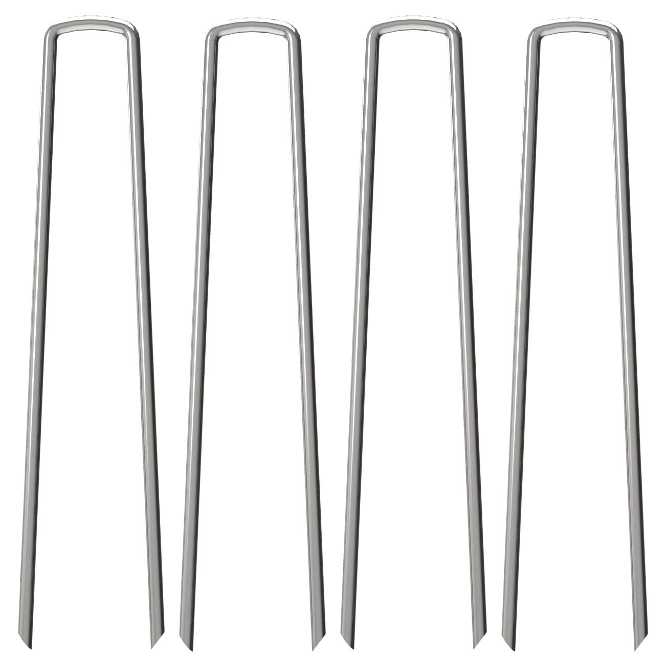 50 Pack Landscape Staples 12 inch,Heavy Duty Garden Stakes Pins Galvanized Landscape Fabric Staples Sod Ground Staple for Anchoring Weed Barrier Fabric