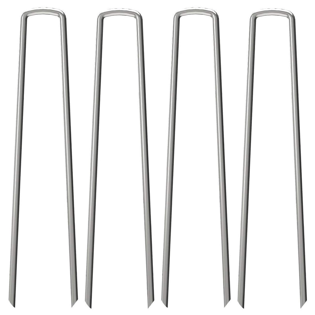 50 Pack Landscape Staples 12 inch,Heavy Duty Garden Stakes Pins Galvanized Landscape Fabric Staples Sod Ground Staple for Anchoring Weed Barrier Fabric