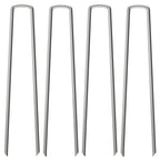 50 Pack Landscape Staples 12 inch,Heavy Duty Garden Stakes Pins Galvanized Landscape Fabric Staples Sod Ground Staple for Anchoring Weed Barrier Fabric