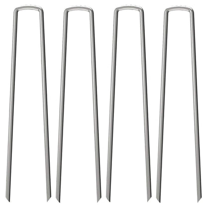 50 Pack Landscape Staples 12 inch,Heavy Duty Garden Stakes Pins Galvanized Landscape Fabric Staples Sod Ground Staple for Anchoring Weed Barrier Fabric