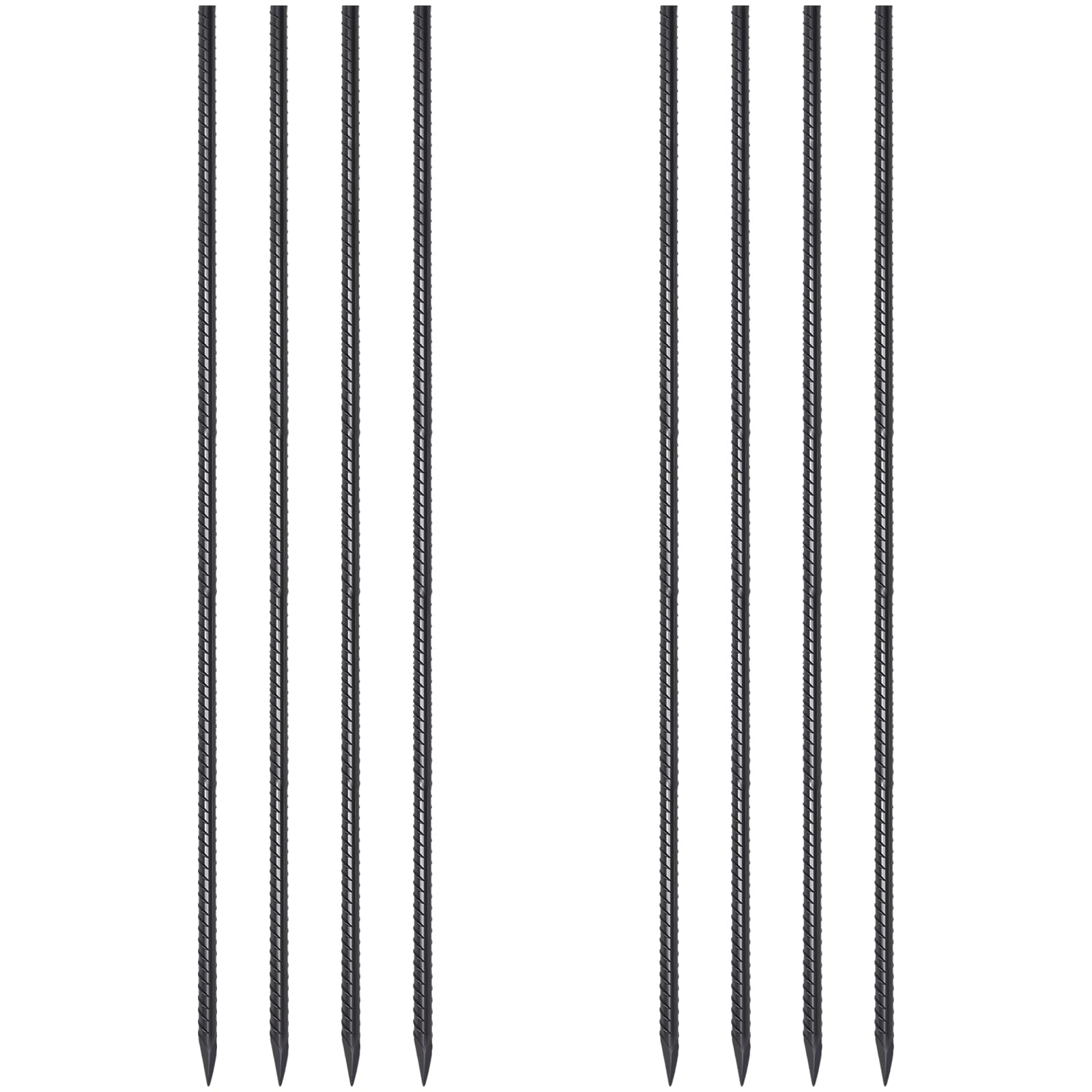 VVOKGO Rebar-Stakes-12-Inch Galvanized Ground Spikes,95 Pack J Hook Tent Stakes Heavy Duty Anti-Rust Fence Anchors with Chisel Point End, Securing Pins, Soccer Goals, Camping Tents, Garden Decoration