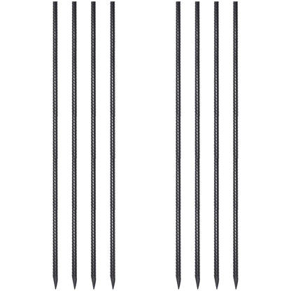 VVOKGO Rebar-Stakes-12-Inch Galvanized Ground Spikes,95 Pack J Hook Tent Stakes Heavy Duty Anti-Rust Fence Anchors with Chisel Point End, Securing Pins, Soccer Goals, Camping Tents, Garden Decoration