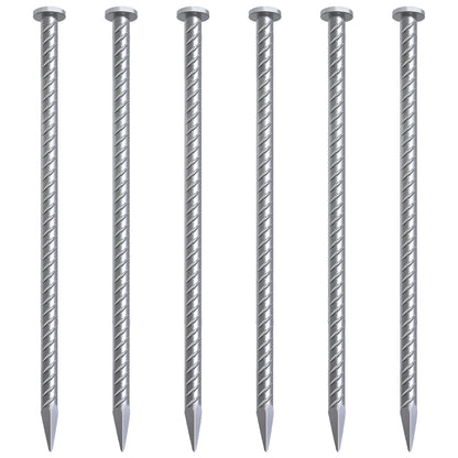 VVOKGO Rebar-Stakes-12-Inch Galvanized Ground Spikes,95 Pack J Hook Tent Stakes Heavy Duty Anti-Rust Fence Anchors with Chisel Point End, Securing Pins, Soccer Goals, Camping Tents, Garden Decoration