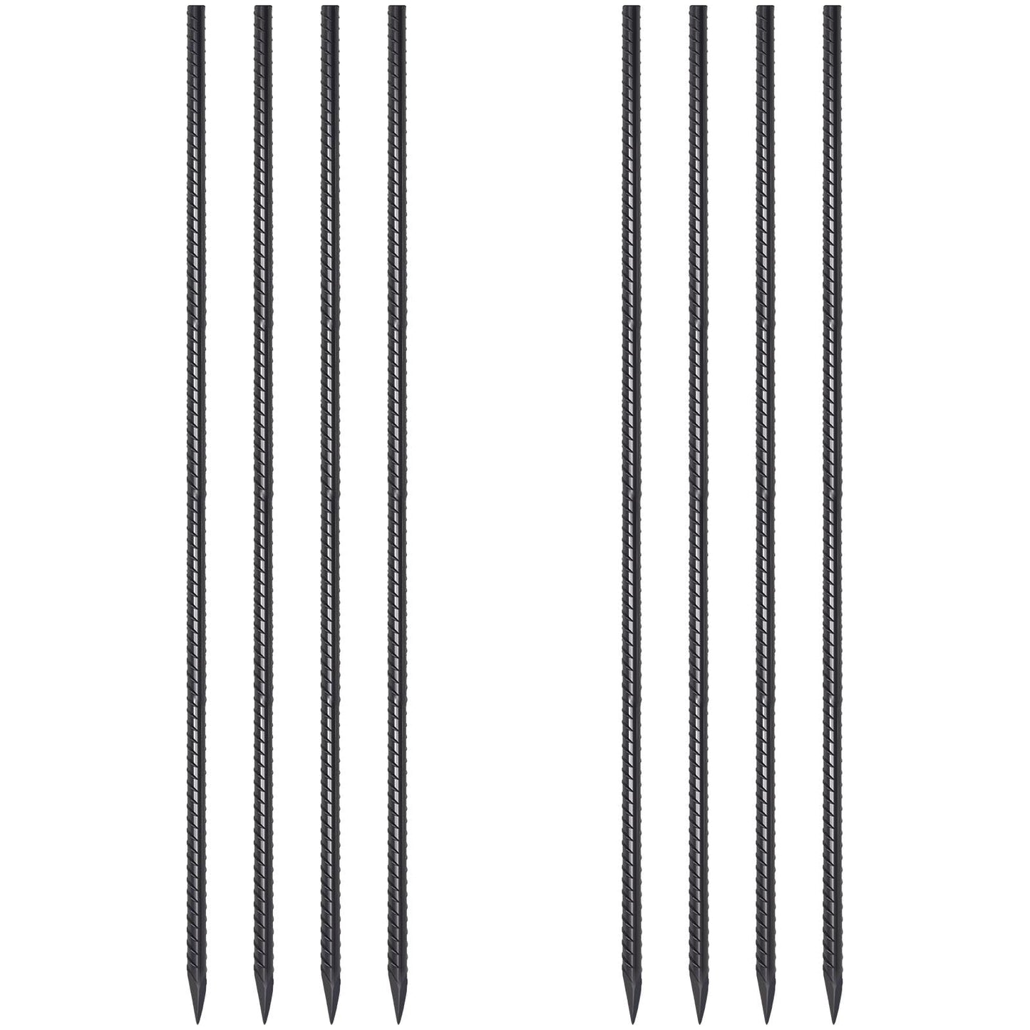 VVOKGO Rebar-Stakes-12-Inch Galvanized Ground Spikes,95 Pack J Hook Tent Stakes Heavy Duty Anti-Rust Fence Anchors with Chisel Point End, Securing Pins, Soccer Goals, Camping Tents, Garden Decoration