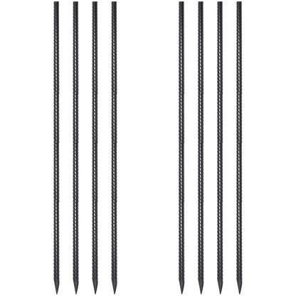 VVOKGO Rebar-Stakes-12-Inch Galvanized Ground Spikes,95 Pack J Hook Tent Stakes Heavy Duty Anti-Rust Fence Anchors with Chisel Point End, Securing Pins, Soccer Goals, Camping Tents, Garden Decoration