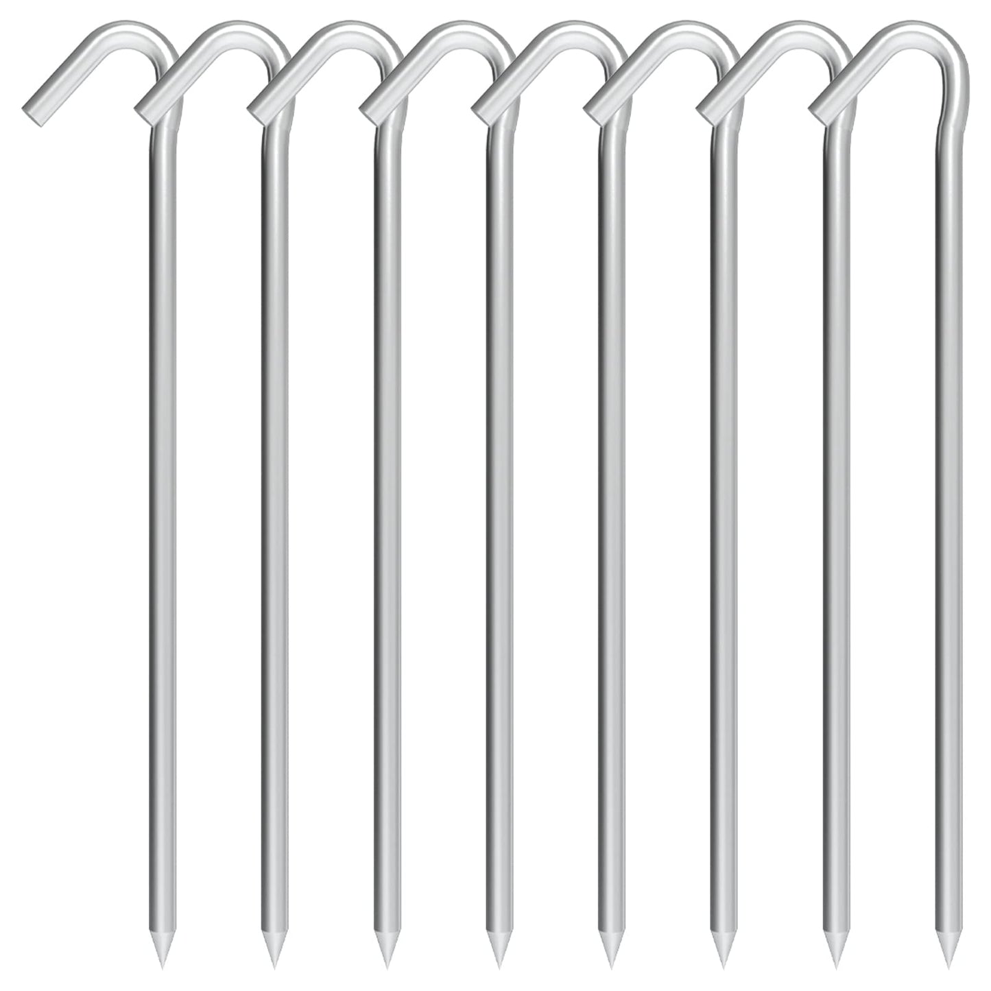 9 Inch Tent Stakes, Tent Stakes Metal, Heavy Duty Tarp Camping Stakes, Metal Tent Stakes for Inflatables Outdoor Decorations, 25 Pack