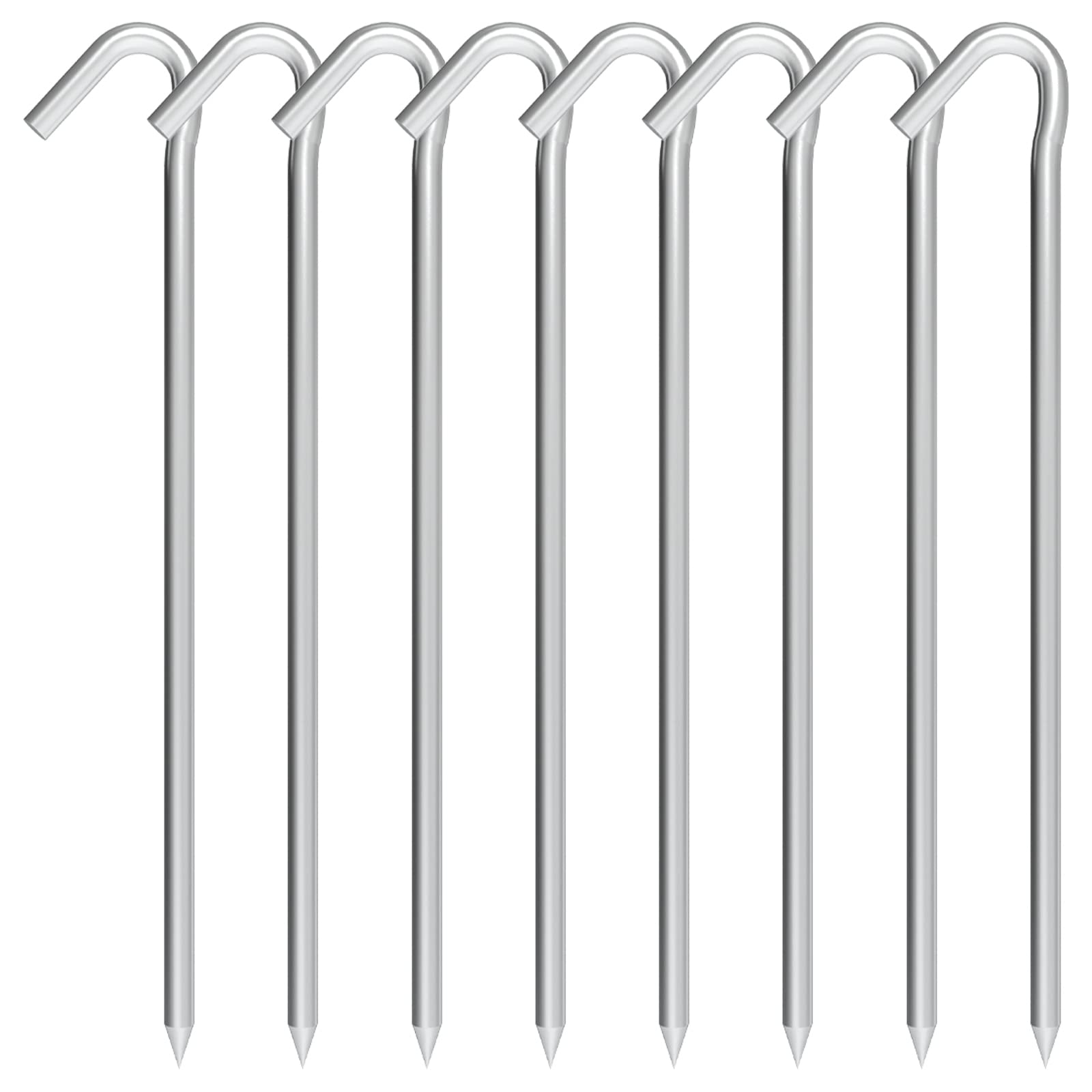 9 Inch Tent Stakes, Tent Stakes Metal, Heavy Duty Tarp Camping Stakes, Metal Tent Stakes for Inflatables Outdoor Decorations, 25 Pack