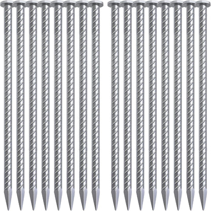 VVOKGO Rebar Stake 12 Inches Long 1/2 Inch Thickness Galvanized Cement Stakes Plant Support Garden Stakes, Metal Anchoring Landscape Spikes for Asphaltl, Caltrops Tire Spikes for Driveway(16Pcs)