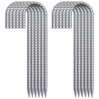 16 Inch Trampoline Wind Stakes 4 Pack U Shaped Rebar Ground Stakes Galvanized Trampoline Stakes Heavy Duty Ground Anchors for Trampoline Security