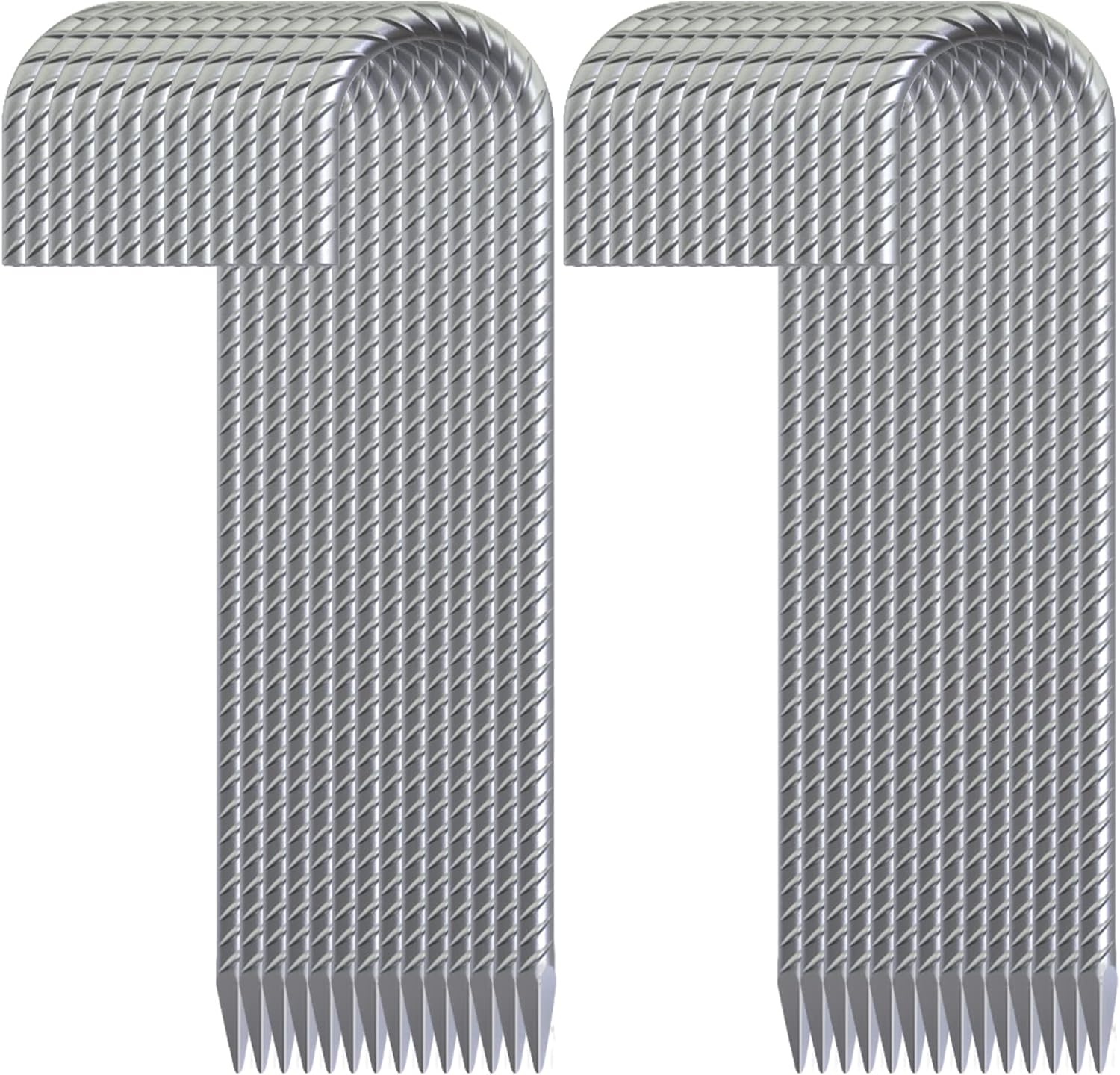 55-Pack 12" Galvanized Rebar Stakes - Heavy Duty J Hook Ground Anchors For Trampolines, Tents & Fences