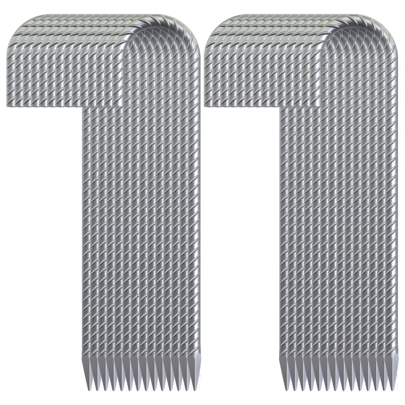 30 Pack 12" Ground Rebar Stakes Heavy Duty J Hook Ground Anchors, Curved Steel Plant Support Garden Stake Anti Rust Galvanized Ground Stakes