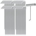 9 Inch Tent Stakes, Tent Stakes Metal, Heavy Duty Tarp Camping Stakes, Metal Tent Stakes for Inflatables Outdoor Decorations, 40 Pack