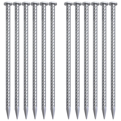 VVOKGO Rebar Stakes 24 Inch Ground Straight Rebar Stakes (24pcs), Heavy Duty Ground Anchors, 3/8" Diameter Steel Plant Support Garden Stake with Chisel Point End, Hammer Through Hard Soil for Camping