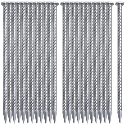 VVOKGO Rebar-Stakes-12-Inch Galvanized Ground Spikes,95 Pack J Hook Tent Stakes Heavy Duty Anti-Rust Fence Anchors with Chisel Point End, Securing Pins, Soccer Goals, Camping Tents, Garden Decoration