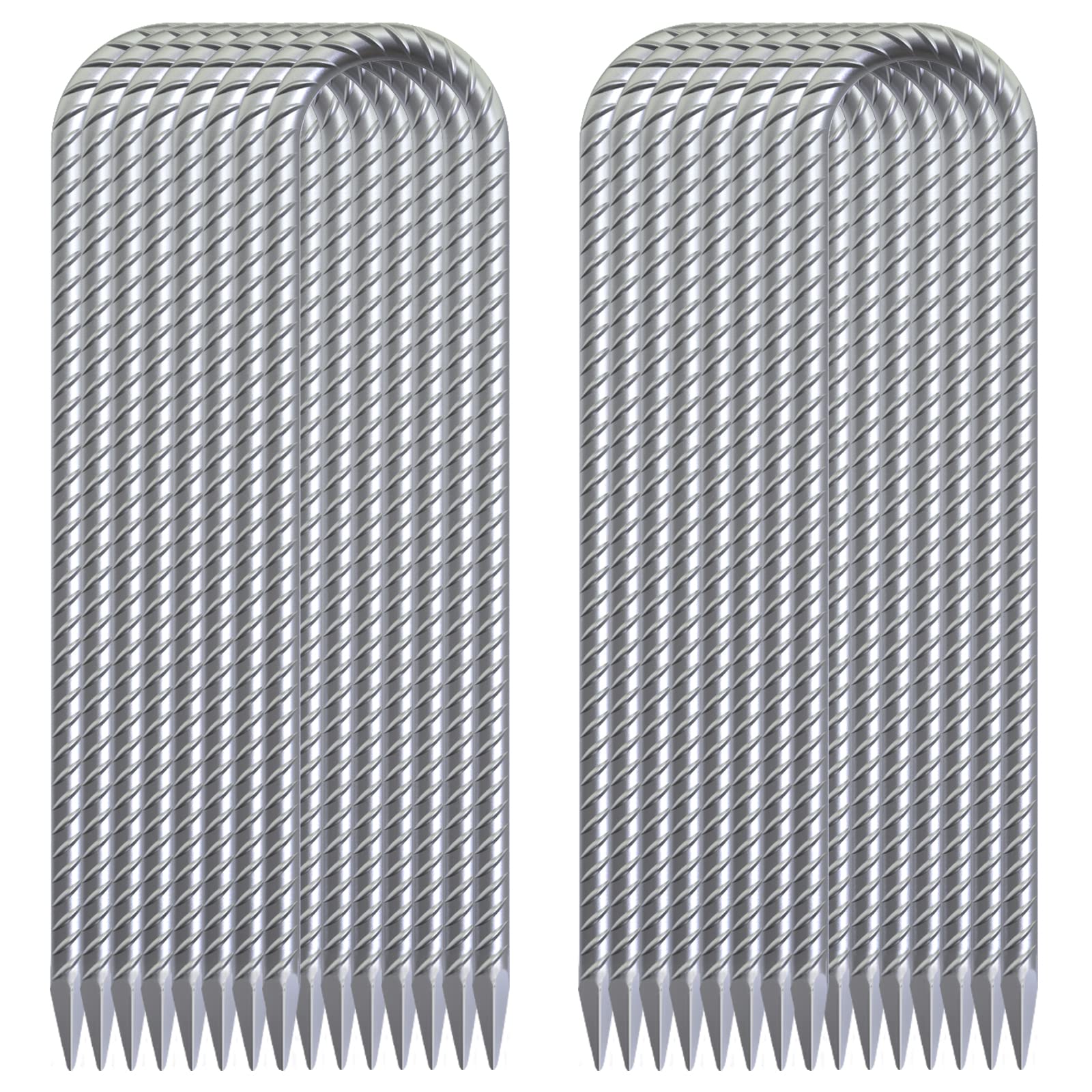 8-Pack Trampoline Wind Stakes 16 Inch U Shaped Rebar Ground Stakes Galvanized Ground Anchors for Trampoline Security